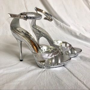 Silver Metallic High Heels